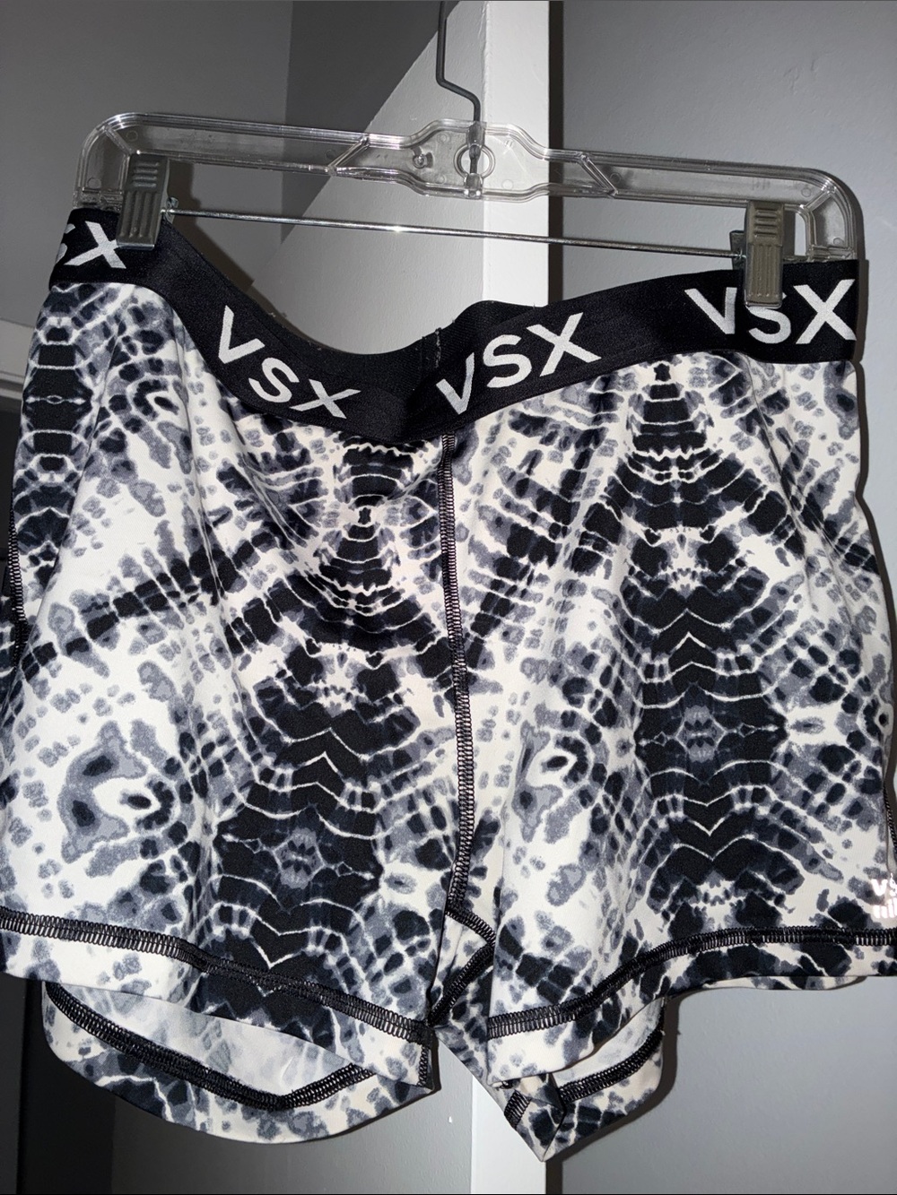 Victoria's Secret VSX Black & White Tie-Dye Athletic Shorts